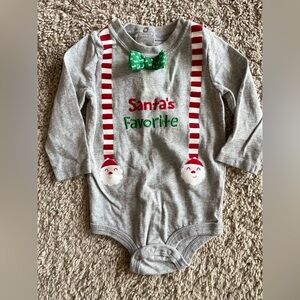 Koala Kids Gray Santa's Favorite Bodysuit